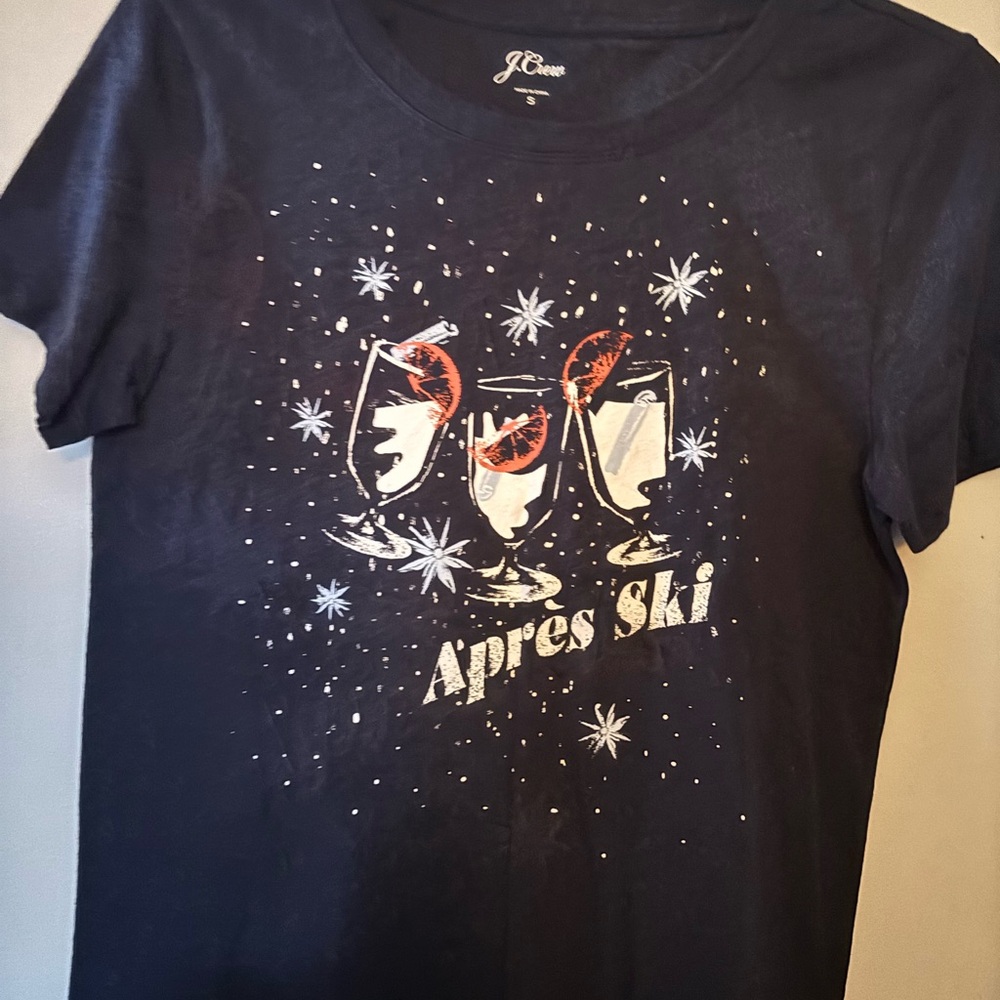 J. Crew Navy Graphic Tee